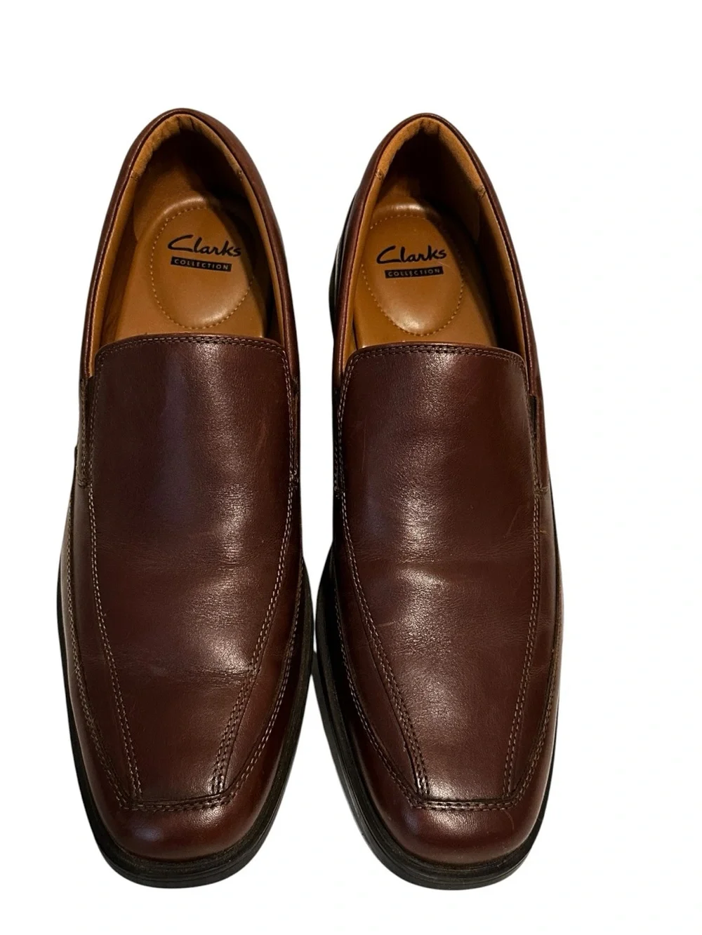 Clarks Tilden Free Shoes Mens Size 12 Brown Slip On Dress Oxford